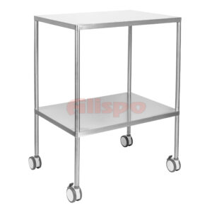 Stainless Two Shelves No Rails Trolley Juvo 500 x 700mm