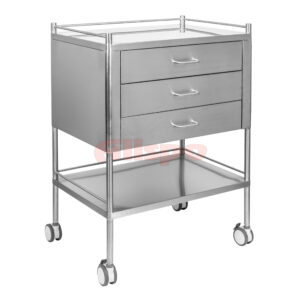 Stainless Three Drawer Trolley Juvo 500 x 700mm