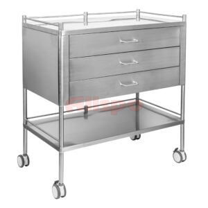 Stainless Three Drawer Trolley Juvo 500 x 900mm