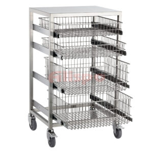 Stainless Sliding Basket Trolley